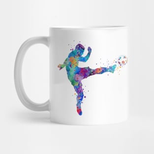 Soccer Player Watercolor Mug